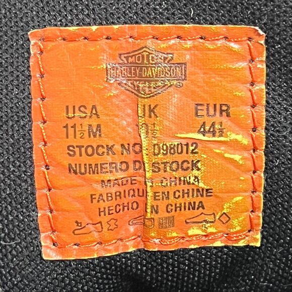 Harley Davidson Leather Waterproof Motorcycle Boots Black FXRG5 FXRG-5 Mens 11.5 - Picture 12 of 12